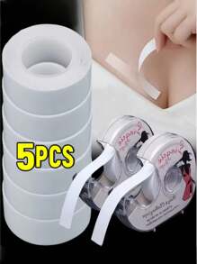 双面胶带自粘式胸罩衣服衬衫秘密贴纸透明内衣胶带防裸露隐形胸贴适用于女性身体皮肤 - 白色 - 查看 2