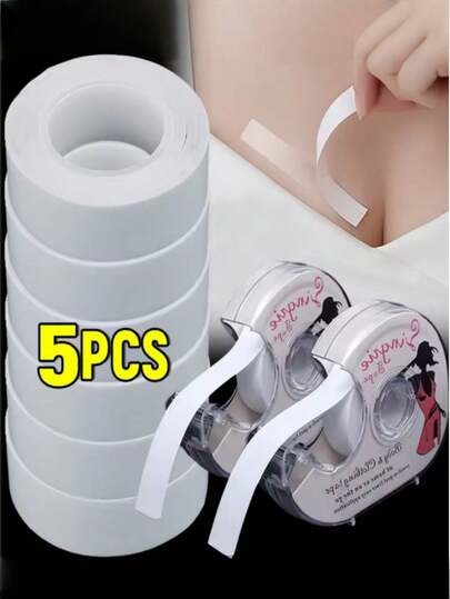 Double Sided Body Tape Self-Adhesive Bra Clothes Dress Shirt Secret Sticker Clear Lingerie Tape Anti-Naked Invisible Chest Patch For Women Body Skin