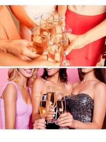 Set de 30 etiquetas/tarjetas transparentes de acrílico con forma redonda/de corazón para bebidas en bodas y fiestas, etiquetas para bebidas y zumos, decoraciones para vasos, tarjetas de asiento (Retirar la película protectora de ambos lados antes de usar)