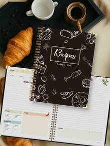 Trees NEUES B5 Täglich Rezepttagebuch Notizbuch, 1 Stück einfach zu beschreibendes farbiges Hardcover-Rezeptbuch für die persönliche Familie, 174 Seiten, Schul- und Bürobedarf, Rückkehr zur Schule - Verschiedenfarbig - Übersicht 5