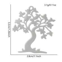 2pcs Fashionable 304 Stainless Steel Gold/Silver Plant & Flower Pattern Pendant, Vacuum Electroplated Durable Craft, Suitable For Necklace, Earrings, DIY Jewelry Making