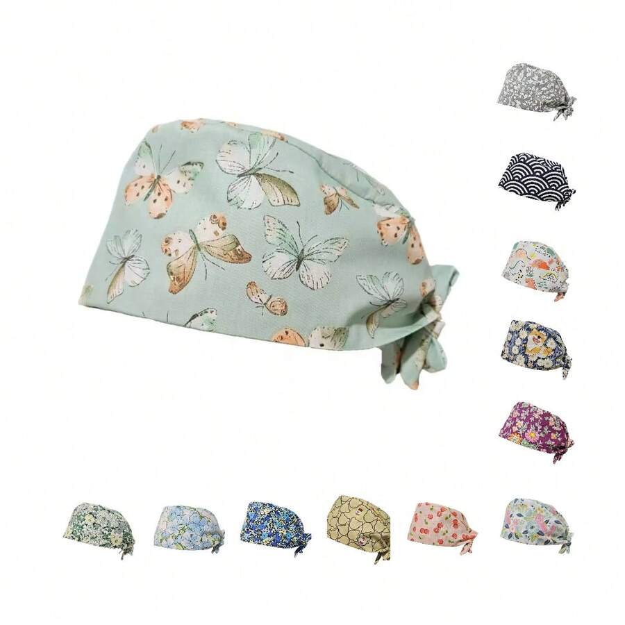 Cappellino casual in poliestere (poliestere) senza stampe, con motivo floreale, adatto per sport e tutte le stagioni