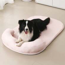 Breathable Spring Summer Cooling Large Dog Bed Ati-Slip Bed With Pillow Silk Fabric Dog Bed Small Dog Cushion Pet