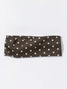 Women Bandana 1pc Women's Polka Dot Print Wide Elastic Headband, Makeup Washing Headband, Sports Headband For Beach, Holiday, Gift Hair Band Turban Headband Sweatband Fashion Hair Accessories, Hairband Fall Winter For Vacation Outfits Woman Elegant Scarf - Multicolor - View 17