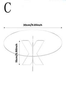 1 件亚克力甜点展示架，圆形/方形透明自助托盘，带立管，适用于纸杯、蛋糕、糕点、开胃菜 - 透明 - 查看 10