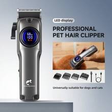 Kit de toilettage pour chiens, tondeuses, faible bruit, électrique silencieux, rechargeable, sans fil, kit de tondeuses pour poils épais d'animaux de compagnie, convient aux chiens, chats et autres animaux de compagnie