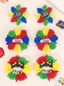 2 piezas/6 piezas Horquillas con forma de flor lindas para la temporada de vuelta al colegio, accesorios para el cabello como regalo para niñas que van al colegio
