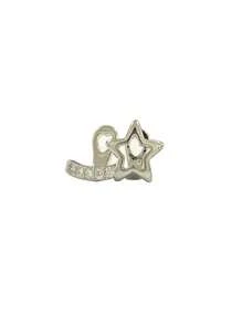 1pc Fashionable Women's Tooth Jewelry, Hollow Five-Pointed Star And Bar Zirconia Double Tooth Accessories, For Carnival, Party, Daily Wear, Festival Gifts, Funny Stage Props, Adjustable Opening