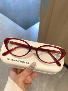 1 buc ochelari de vedere fără prescripție medicală pentru femei, model Y2K retro, roșii, cu lentile decorative la modă, ramă îngustă, ramă și lentile din PC (policarbonat), potriviți pentru ținute zilnice, lucru pe calculator, decorațiuni pentru petreceri