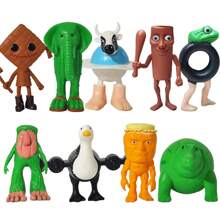 8-9-10 piezas Figuritas de Tiburón Brainrot Tralaler Tralala estilo italiano, Figuritas de Tiburón Brainrot Meme italiano, Divertida figura Tiburón Brainrot Tung Tung Tung Sahur, Figuritas de Animales Brainrot Virales de Tiburón con Zapatillas