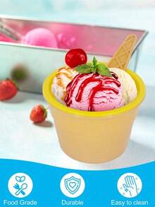 1/3/6pcs Ice Cream Mixing Bowl Set Spoon - , Easy To Clean, Cute DIY Ice Cream Bowl