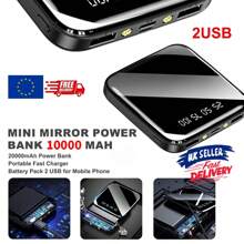 Batería externa portátil de 10000mAh, cargador rápido con 2 puertos USB 5V/2.4A, adecuado para vacaciones de verano, viajes al aire libre/camping y respaldo de emergencia, regalo para familia, amigos y cumpleaños, con indicador de carga portátil