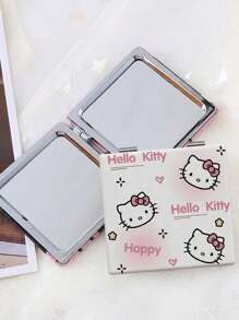 Sanrio Hello Kitty Spiegel Kuromi, Cinnamoroll, My Melody Anime Charaktere Katzen Portable Taschenspiegel Make-Up Tisch (einige Teile können zufällig sein)(Farbunterschiede zwischen verschiedenen Chargen), Haarstyling, Haarzubehör, Haarstyling Set, Haarpflegewerkzeuge