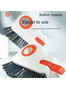 2-In-1 Window Track Cleaning Brush - Detachable Squeegee For Door And Window Frames And Thresholds, Glass Corner Cleaner And Plastic Sill Groove Tool