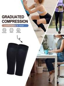 Comfortable Calf Compression Sleeve 15-20mmHg For Sports, Nurses, Travel And Flight, Footless Compression Socks For Unisex