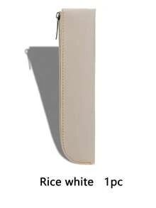 1pc Minimalist Zipper Storage Bag, Portable & Practical Student Stationery Organizer, Suitable For Office Supplies, Cosmetics, Back To School Gift, PU Leather Pencil Case - Multicolor - View 17