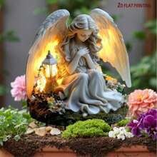 1 件亚克力天使愿望花园桩 | 2D 波西米亚仙女主题草坪和花盆艺术标志 | 防水多用途户外装饰，适用于庭院、露台和花盆（梦幻场景装饰） - 彩色 - 查看 1