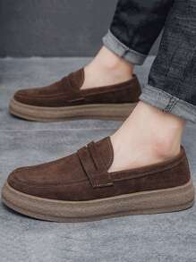 Men's Casual Canvas Slip-On Loafer Shoes, Comfortable Lightweight Low-Top Casual Moccasins, Suitable For All Seasons