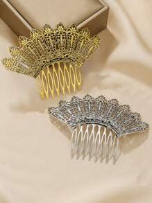 1 pieza Peine lateral de aleación con diseño de cola de pavo real en estilo nacional retro minimalista, accesorio para peinado de novia, regalo para todas las estaciones, artículo escolar