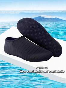 1 Pair New Design Snorkeling & Beach Socks For Men And Women, Soft Bottom, Quick Drying, Non-Slip, Anti-Cut, Suitable For Pool, Beach, Yoga, Swimming, Surfing, Multi-Function Indoor/Outdoor Fitness Shoes, Breathable Material, Beach Essentials, Beach Accessories, Pool Float