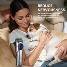 Kit de toilettage pour chiens, tondeuses, faible bruit, électrique silencieux, rechargeable, sans fil, kit de tondeuses pour poils épais d'animaux de compagnie, convient aux chiens, chats et autres animaux de compagnie
