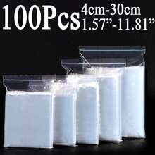 100 piezas Bolsas de plástico resellables de 4 a 30 cm, Combo de 200 piezas/300 piezas, Doble grosor de 0.062mm/2.44mil, Bolsas transparentes para joyería/regalos/aniversarios, Bolsas multifuncionales para accesorios, bolsas de almacenamiento para ropa, bolsas de vacío de plástico, bolsas transparentes autoadhesivas para envíos, viajes, almacenamiento, embalaje, regalos, cumpleaños, aniversarios, bodas