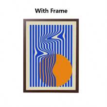 1 pièce Œuvre murale géométrique abstraite moderne à demi-cercle avec blocs de couleur, design d'art mural pour bureau ou studio avancé, peinture à suspendre avec cadre en option