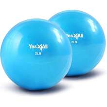 Yes4All - Pelota tonificadora (mármol/Agarre de Diamante/Suave) - Pelota Medicinal con Peso Suave para Pilates, Yoga y Fitness, 2-10 Libras con Varios Colores Disponibles - 2 libras - Par - Ver 6