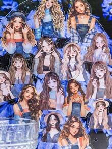 CANDY POETRY 1 包 30 张人物主题剪贴簿贴纸，创意美学贴纸贴花，DIY 装饰工艺用品，节日礼物，个性化剪贴簿和学校文具学校用品，返校