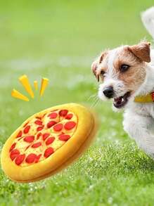 1PC Plush Dog Toys Doughnut Pizza Shape Pet Squeaky Toys For Small Large Dogs Cleaning Teeth Puppy Chew Toys Pet Supplies