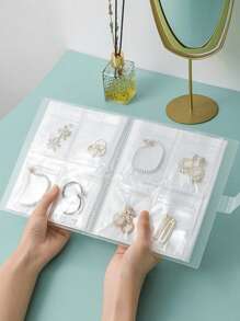 Jewelry Storage, Multi-Layer Jewelry Organizer With PVC Pouches, Earring & Ring Bags, Large Transparent Display Case For Earrings & Necklaces, Anti-Oxidation Necklace Stand, Jewelry Box For Women Storage Organizer Travel Essentials Back To School Dormitory Storage