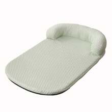 Breathable Spring Summer Cooling Large Dog Bed Ati-Slip Bed With Pillow Silk Fabric Dog Bed Small Dog Cushion Pet