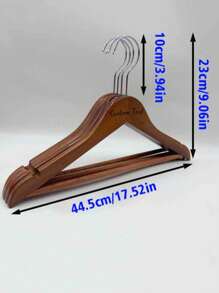 Percha de ropa de madera gruesa personalizada con texto/logotipo, percha de ropa de madera antideslizante, soporte de ropa para uso doméstico