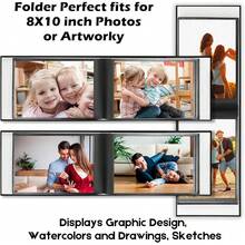 New-88 8x10 Photo Album Holds 72 Horizontal Photos, Linen Cover  Front Window, 8x10 Photo Album Book For 8 X 10 Pictur Artwork, 8 X 10  For Baby W Family Photos (Black) - 橫向黑色 - 查看 7