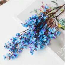 2/4/6/8/10 Pcs Artificial Cherry Blossom Flower Bouquet For Decoration Arrangement Assembly - A-503 - 藍色 - 查看 8