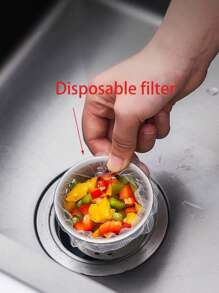 1pc Stainless Steel Mesh & Chrome-Plated Plastic Body Sink Strainer, Suitable For Washbasin Drain Hair Filter, Bathroom Anti-Blocking, Please Confirm Size Before Purchase, Fits 3.4-4.0cm Outlet Diameter/Bathroom Gadgets /Floor Drains & Drain Plugs/Garden/Wedding/Holiday Essentials/Kitchen Accessories/Bathroom Accessories/Kitchen/Home Back To School