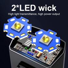 Luz Solar Recarregável para Bicicleta, À prova d'água com Visor Digital, Equipamento de Ciclismo Multifuncional, Luz de Ciclismo Noturna Ultra Brilhante, Anti-ofuscante, Fácil de Desmontar e Montar, Luz de Ciclismo para Atividades ao Ar Livre