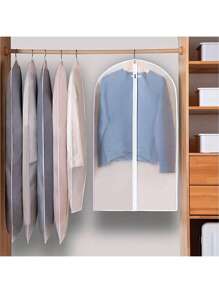 5 Stück durchsichtige PEVA Kleiderhüllen, verlängerte wasserdichte und staubdichte Aufbewahrungstaschen für den Kleiderschrank, feuchtigkeitsbeständige Kunststoffschutzhüllen für den Heimgebrauch, ideal für Hemden, Anzüge und Langzeitlagerung, Kleiderschutz mit klarer Sichtbarkeit und sicherem Verschlusssystem, Kleideraufbewahrung