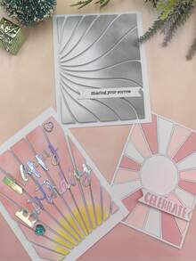 1pc Metal Cutting Dies Stencils Scrapbook Cutting Die For Paper Card Making Scrapbooking DIY Cards Photo Album Craft Decorations Geometric Line Cutting Die Square Frame Background Plate Metal Cutting Die