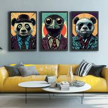 3PCS Wall Arts Posters Optional Frame Animals Wild Style - 3 PiecesPrintable Art Set, Digital Print, Instant Download, Wall Art, Print Art, Animal Art