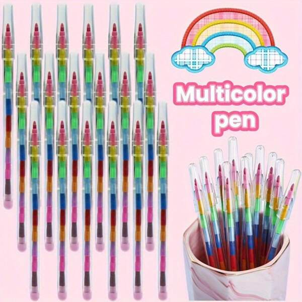 24pcs 11-Color Wax Crayons, Colorful Drawing Supplies,Teacher Gifts,Classroom Games ,Party Favor Fillers, Birthday Gifts, Prizes Rewards, Party Favors, Gifts, Party Bag Fillers,Back To School, Christmas, Halloween