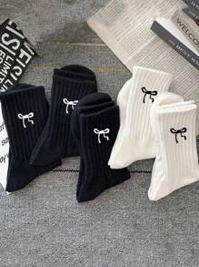 40pcs/30pcs/24pcs Unisex Comfortable Sports Socks, Suitable For Sports & Training, Long Socks For Women, Casual & Business Wear, Antibacterial, Soft, Black & White, Odor-Resistant, Moisture-Wicking, Soft & Lightweight, Suitable For Autumn/Winter, 20pcs/10pcs/8pcs/6pcs/4pcs/2pcs, Fall Socks