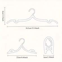 10 Pack Portable Folding Clothes Hangers With Non-Slip Grip - Durable Plastic For Travel And Home Use