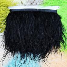 1Meter 8-10cm Colorful DIY Ostrich Feather Trims Crafts Plume Sewing Clothing Accessories White Feathers Ribbon Wedding Party Accessories - Multicolor - View 9