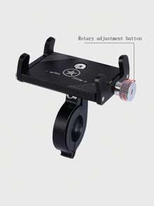 1 Suporte de Telefone para Bicicleta - Universal Rotativo 360° e Ajustável, Suporte para Smartphone, Acessório Essencial para Ciclismo, Aperto Seguro, Preto - Prata - Vermelho
