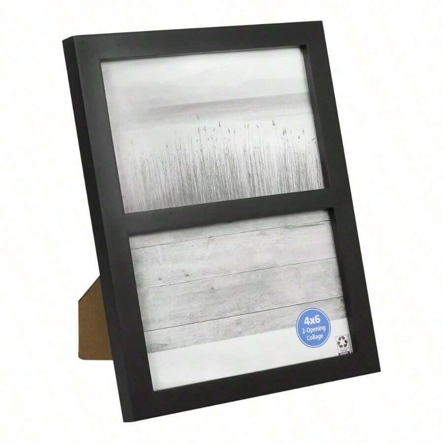 Black 4x6 2-Opening Linear Gallery Wall Picture Frame