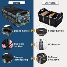 New  Car Trunk Organzier For Suv,Car Organziers And Storage With 6 Big Pocket,Car Accessories Women/Men 50L Waterproof Polyester Car/SUV/Minivan/Truck(Medium, Leaves) - 樹葉 - 查看 2