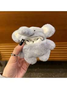 1 pieza Funda suave azul en forma de oreja de elefante pequeña para AirPods1/2, Pro, 3, Pro (2a generación), 4