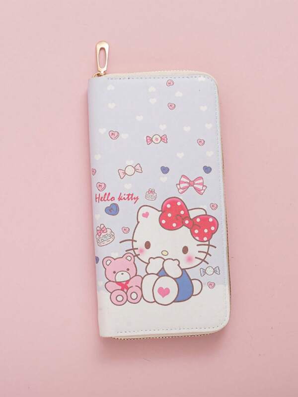 Sanrio 1pc Sanrio Cartoon Long Wallet For Outdoor Travel Suitable For Shopping Key Holder And Multi-Purpose Great Gift For Family! For Women Money Wallet Mini Wallet Purse Wallet Card Wallet