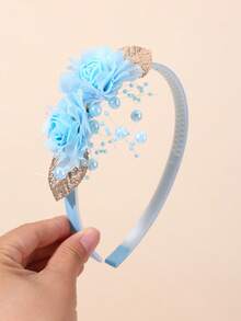 1 件/5 件女童彩色布花发带，花卉头带，时尚发饰，适合儿童幼儿夏季礼物 - 彩色 - 查看 6